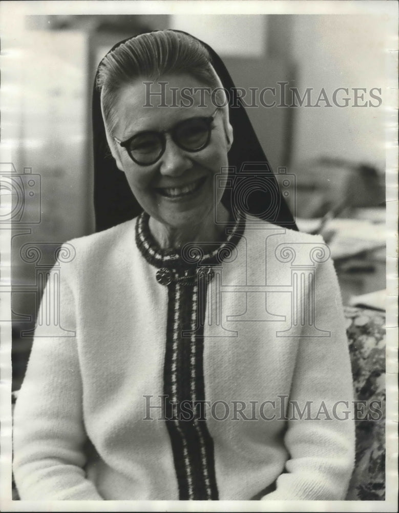 1973, Sister Mary Lourdes, President, Cullman College, Alabama - Historic Images