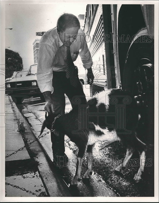 1990 Candidate for Alabama Governor Fob James with Goat - Historic Images