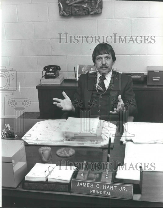 1981 Educator James Chart, Junior, Principal of Bryan School - Historic Images