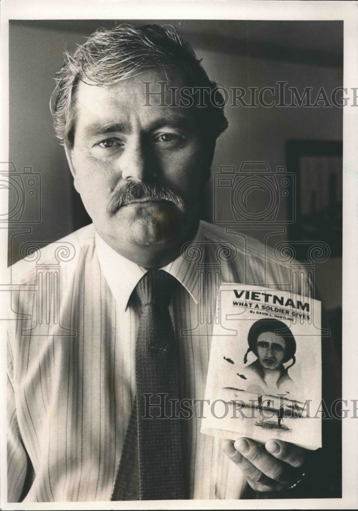 1988, Author David Hartline with the book he wrote, Vietnam - Historic Images