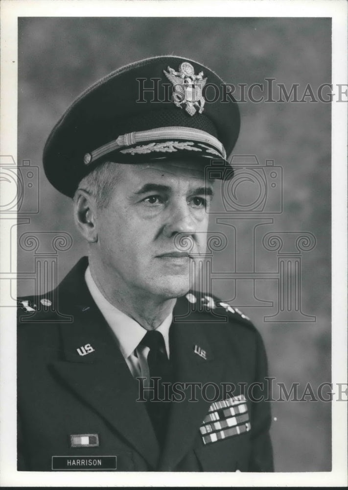 1969 Press Photo Major General Alfred Harrison, Alabama Adjutant General - Historic Images