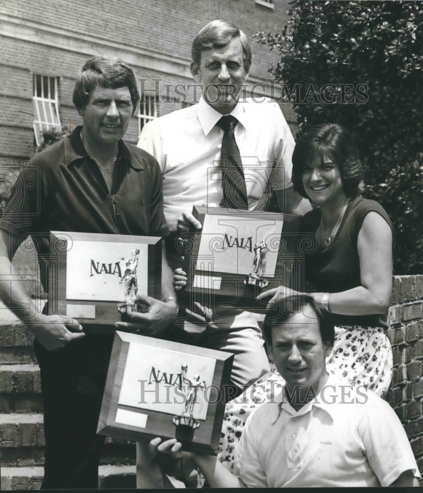 1979 BSC Athletic Director Don Green, top, with his trophy winners - Historic Images