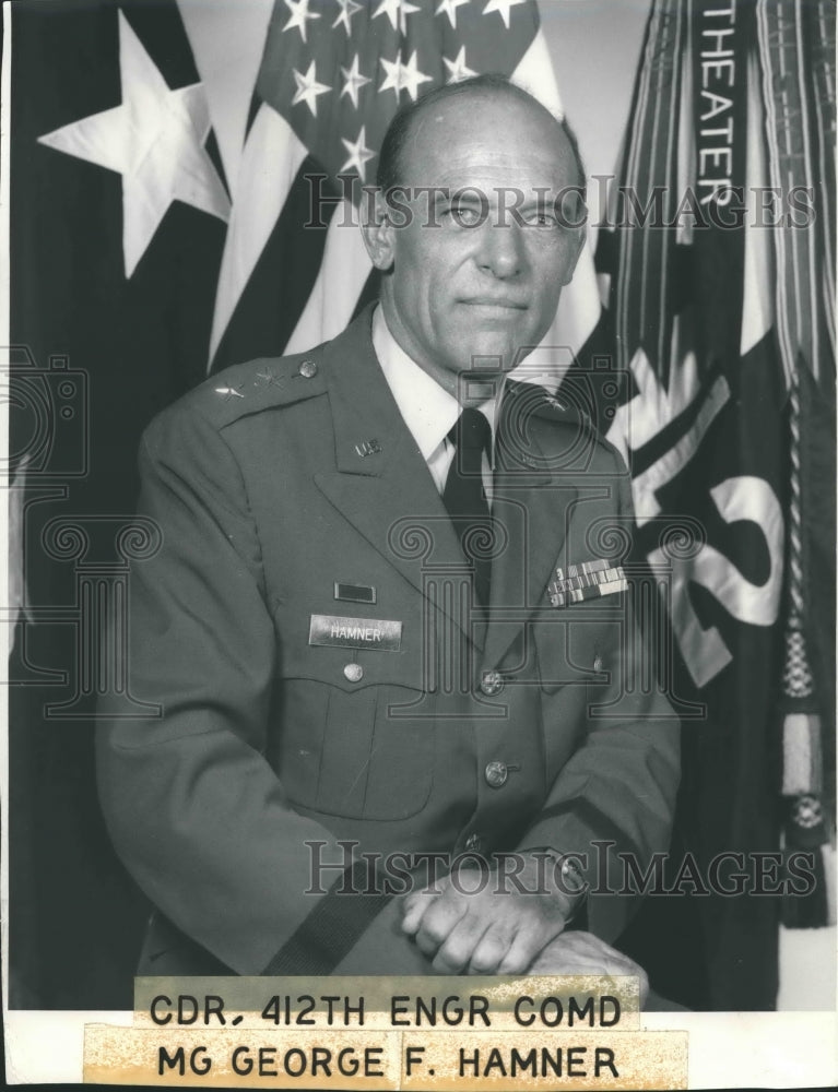 1974, Major General George F. Hamner, Commander, 412th Engineer - Historic Images