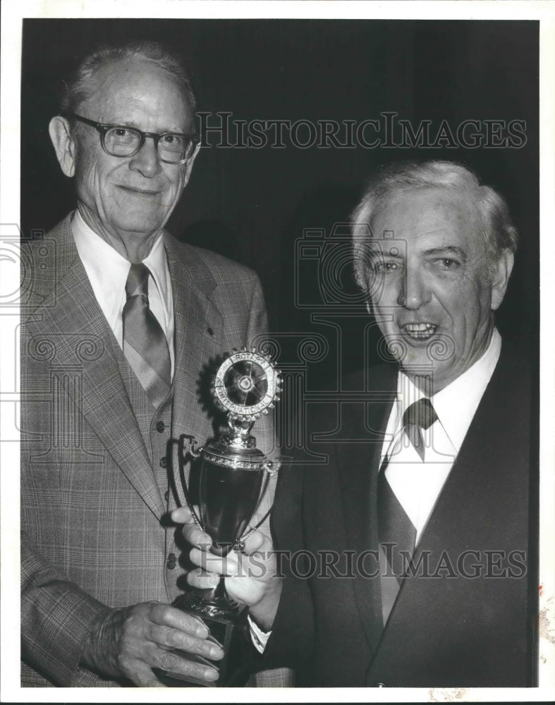 1979 Gene Jordan presented Rotary trophy in Bessemer - Historic Images