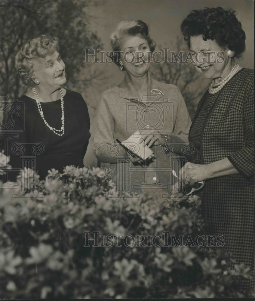 1963 Press Photo Clubwomen Mrs. Virgin, Mrs. C.W. Hamill, Mrs. Thornton, Alabama - Historic Images