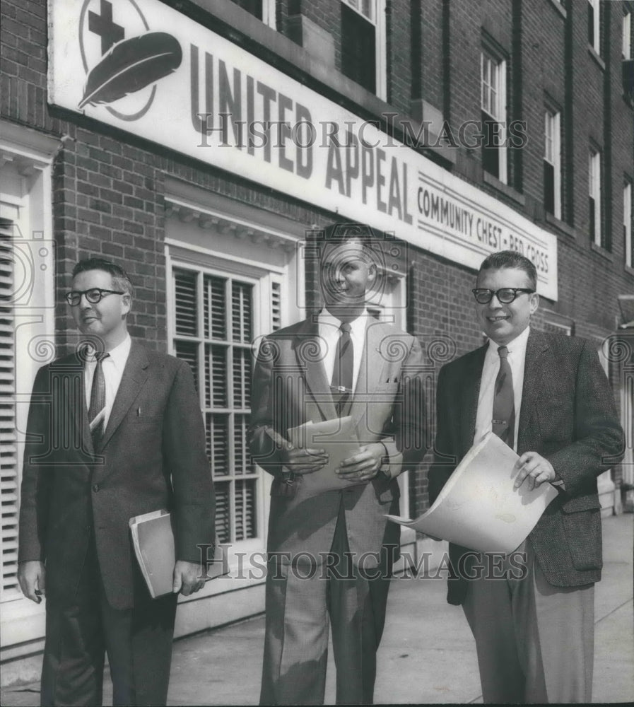 1957, United Appeal Worker Al Lucas with Others working on Quota - Historic Images