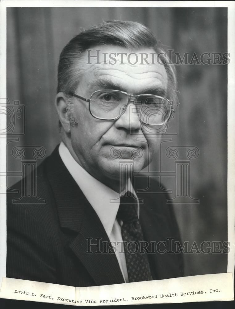 1979 David D. Karr, Brookwood Health Services Inc., Executive - Historic Images