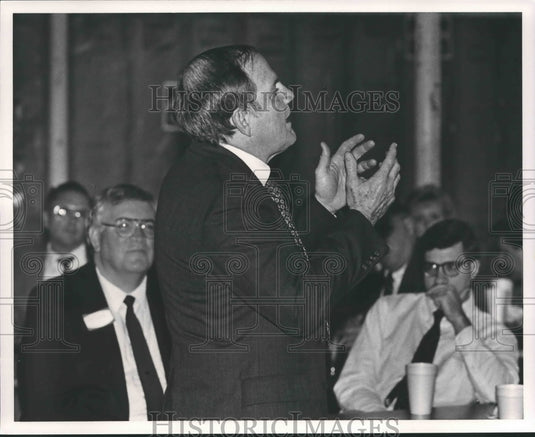 1990, Former Governor of Alabama Fob James running again, Huntsville - Historic Images