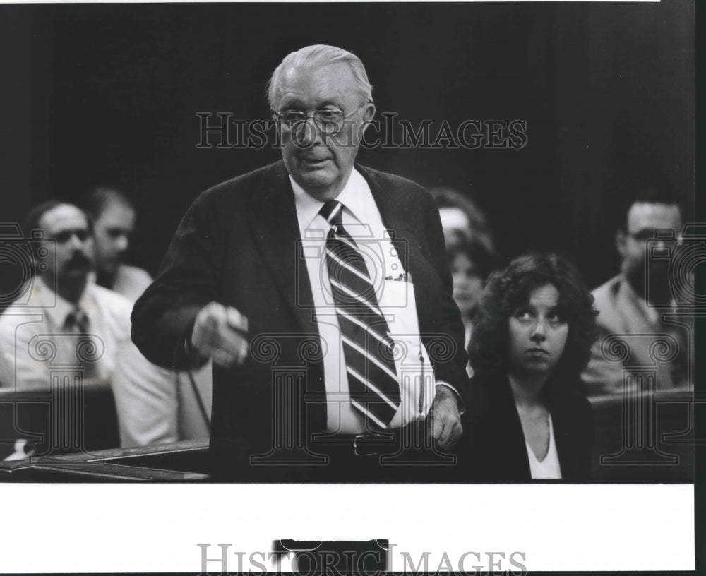 1982 Henry Johnston speaking, Jefferson County Personnel Board, AL - Historic Images