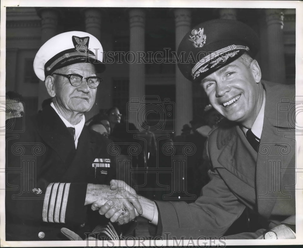 1959, Gen. Henry Graham, Alabama National Guard, Captain C. Paludan - Historic Images