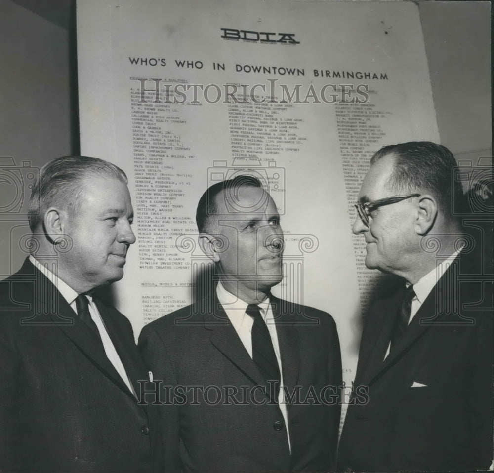 1965 Press Photo A.L. Mills, S.V. Townsend, W. Cooper Green, Alabama Power Co. - Historic Images