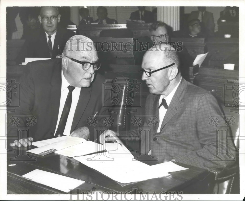 1966 Press Photo Jake W. Jordan, Rankin Fite, Marion County, Alabama - abna35724 - Historic Images