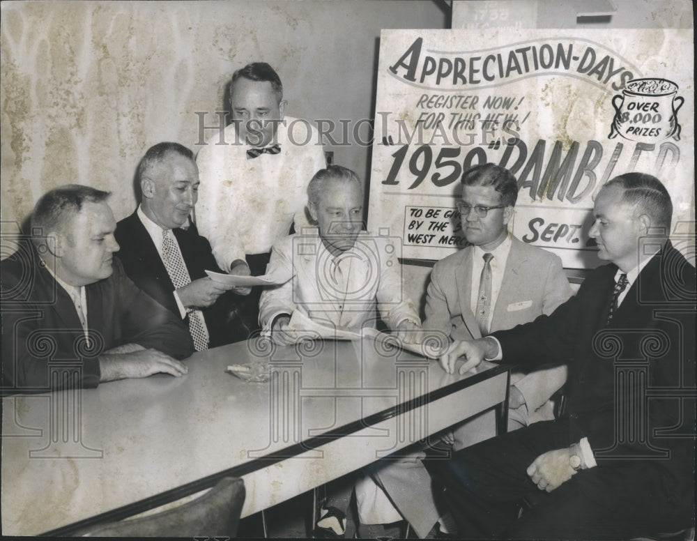 1959 Press Photo Five Points West merchants H. D. Ingram, Abe Kessler, Others - Historic Images