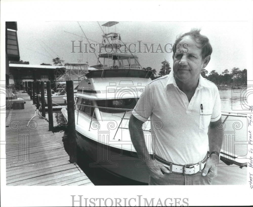 1983 Former Governor of Alabama Fob James with Boat - Historic Images