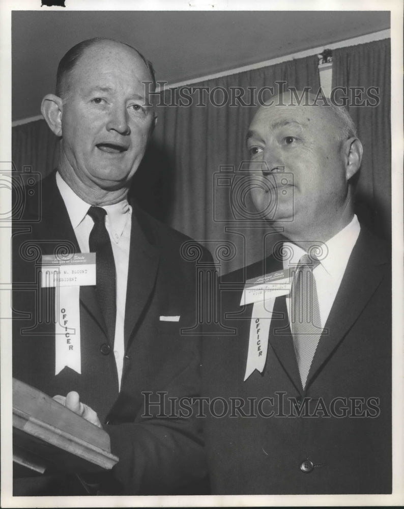 1964 Press Photo W. M. Blount and Julian F. McGowin, Alabama State Chamber - Historic Images