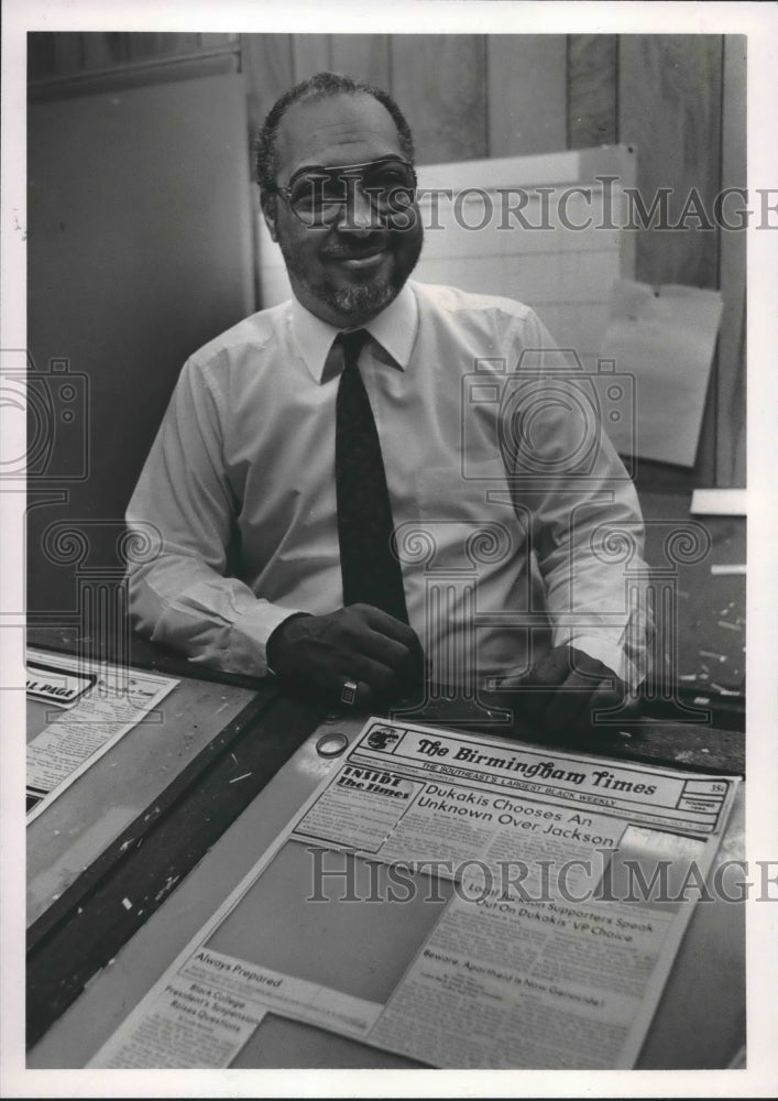 1988, James Lewis, Editor of Birmingham Times Newspaper - abna36038 - Historic Images