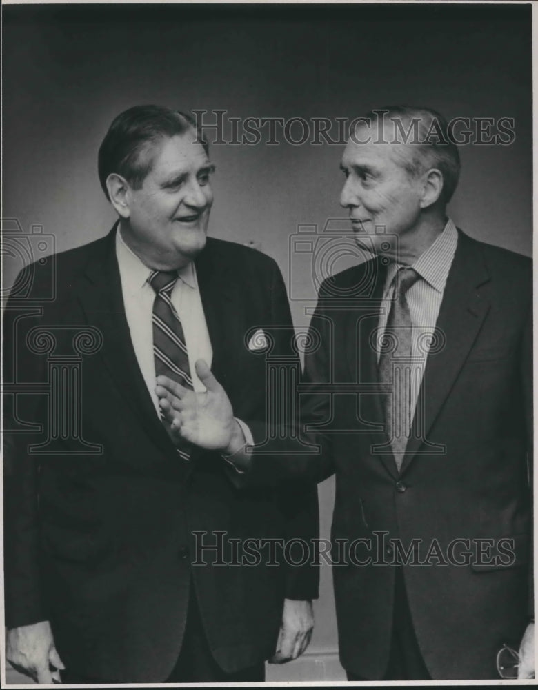 1990 Press Photo United States Senator Howell Heflin and Lloyd Benson - Historic Images