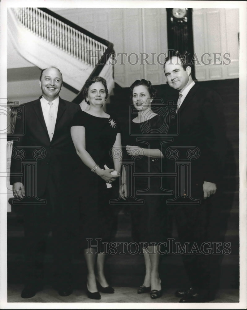 1960 Press Photo Mr. and Mrs. Robert E. Harris, Governor and Mrs. John Patterson - Historic Images