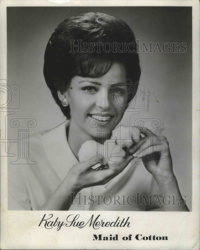 1964 Press Photo Katy Sue Meredith, Maid of Cotton, Montevallo Graduate - Historic Images