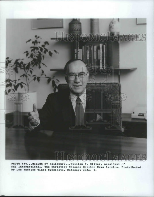 1984, William F. Miller, president of SRI International - abna36435 - Historic Images