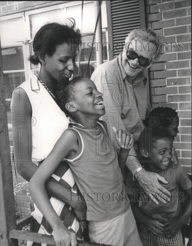 1978, Reverend Leary with Mrs. Princess Hatcher&#39;s Family - abna36467 - Historic Images