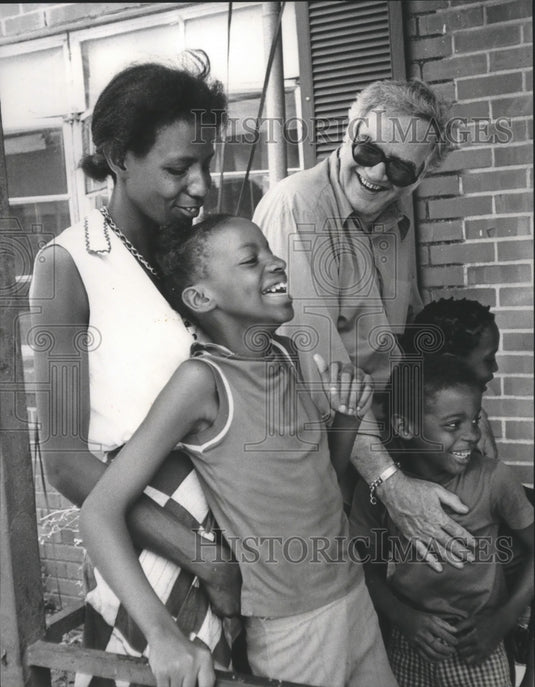 1978, Reverend Leary with Mrs. Princess Hatcher's Family - abna36467 - Historic Images