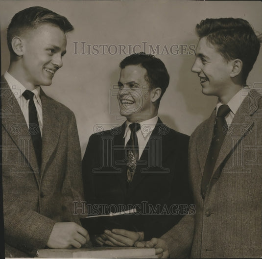 1951 Press Photo Key Foster, Ramsay High Student Council president, Students - Historic Images