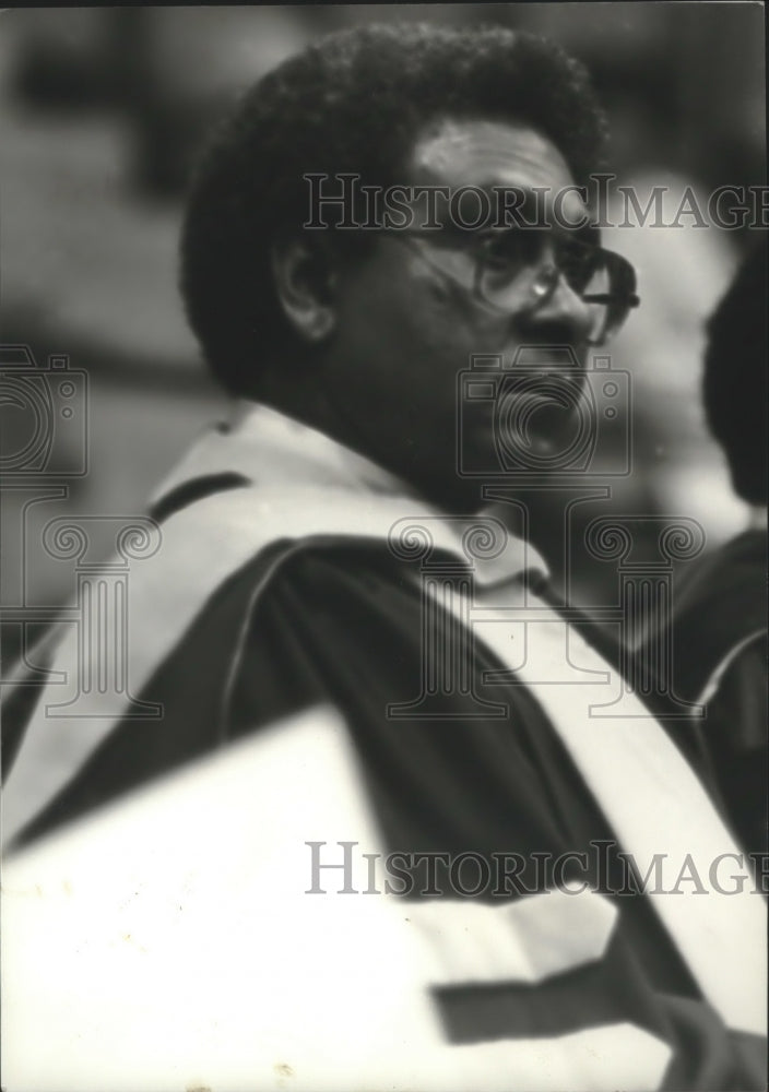 1985 Press Photo Paul Burette Mohr, President of Talladega College, Alabama - Historic Images