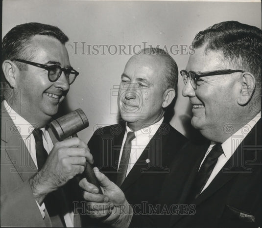 1966, Lions Club Members M. Burke Leonard,Ollie D. Smith, Harold Hood - Historic Images