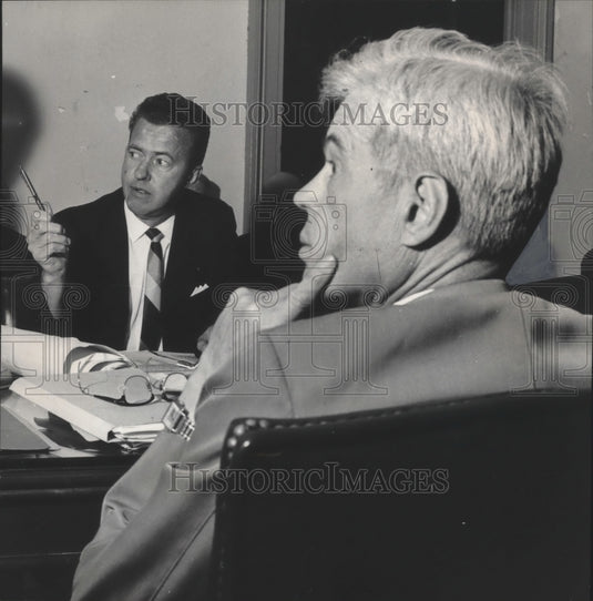 1965, Alabama Senator Jimmy McDow, Facing Camera, Explains Bill - Historic Images