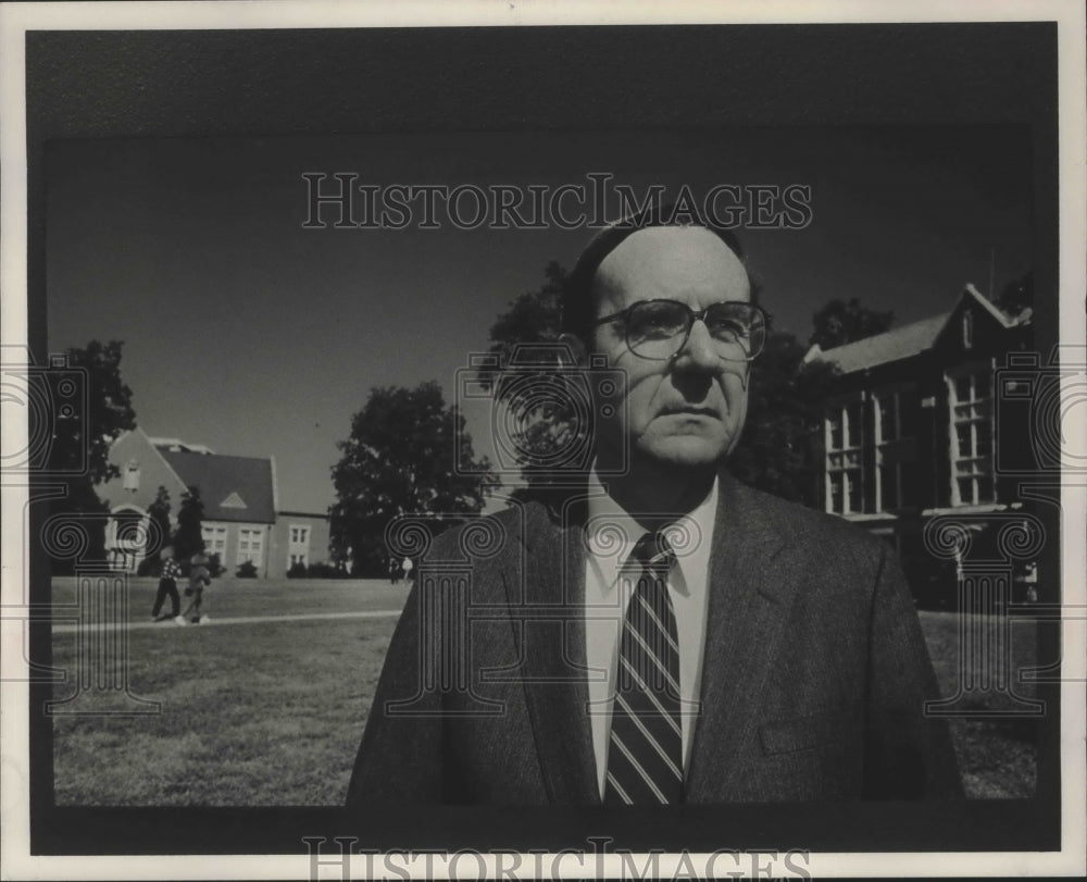 1986, Harold McGee, Jacksonville State University President, Alabama - Historic Images