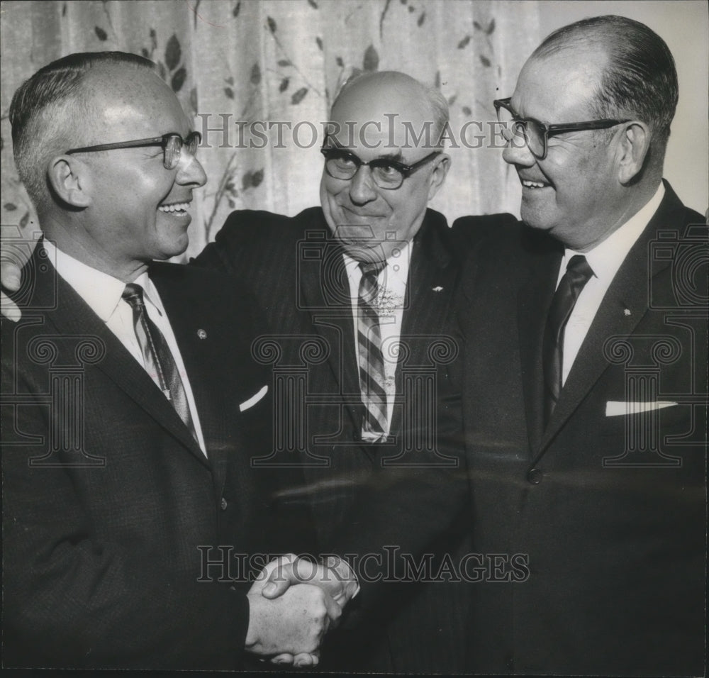 1962, Better Business Bureau President Andrew J. Lewis &amp; executives - Historic Images