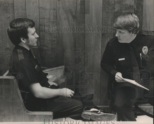 1984 Birmingham, Alabama Officers McWhorter, Gjellum at Hearing - Historic Images