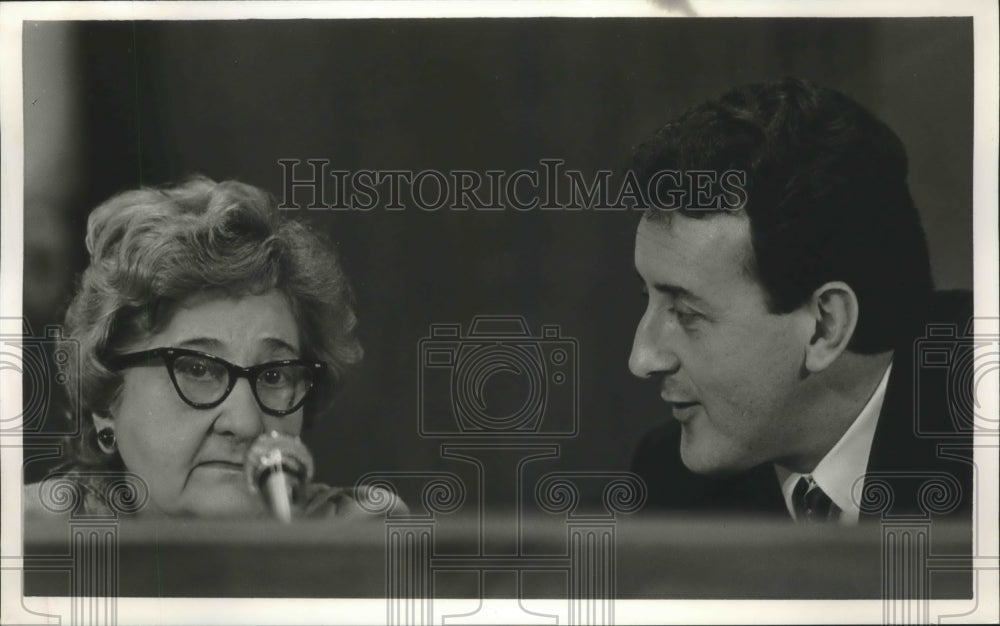 1985 Nina Miglionico, Katopodis at Her Last City Council Meeting - Historic Images