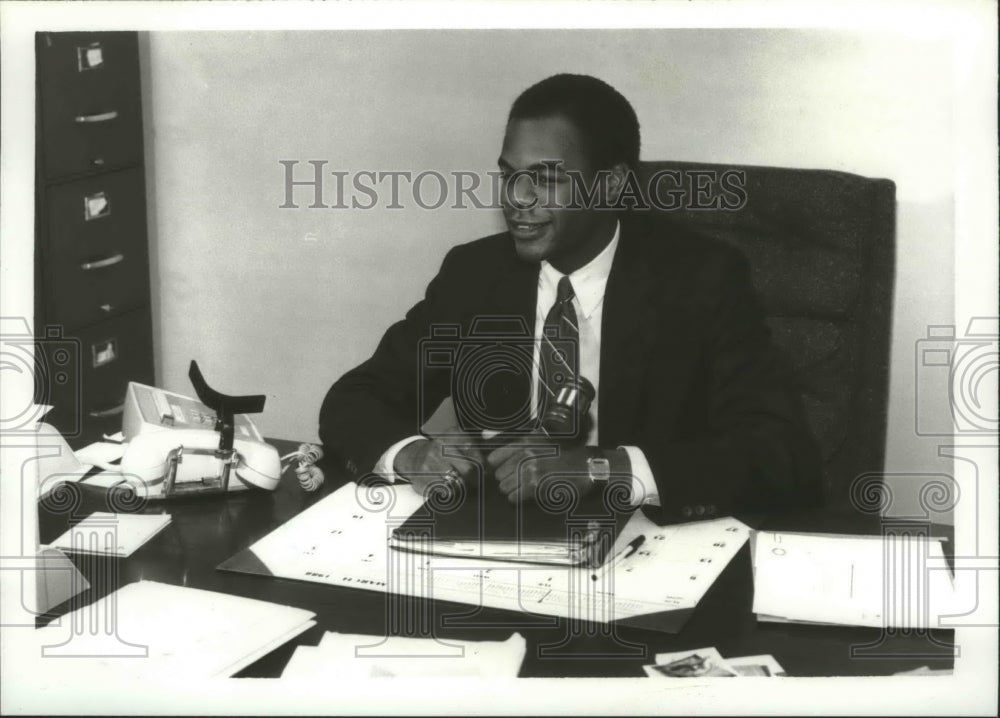 1988 Press Photo Harold Melton, Student Government Association Auburn University - Historic Images