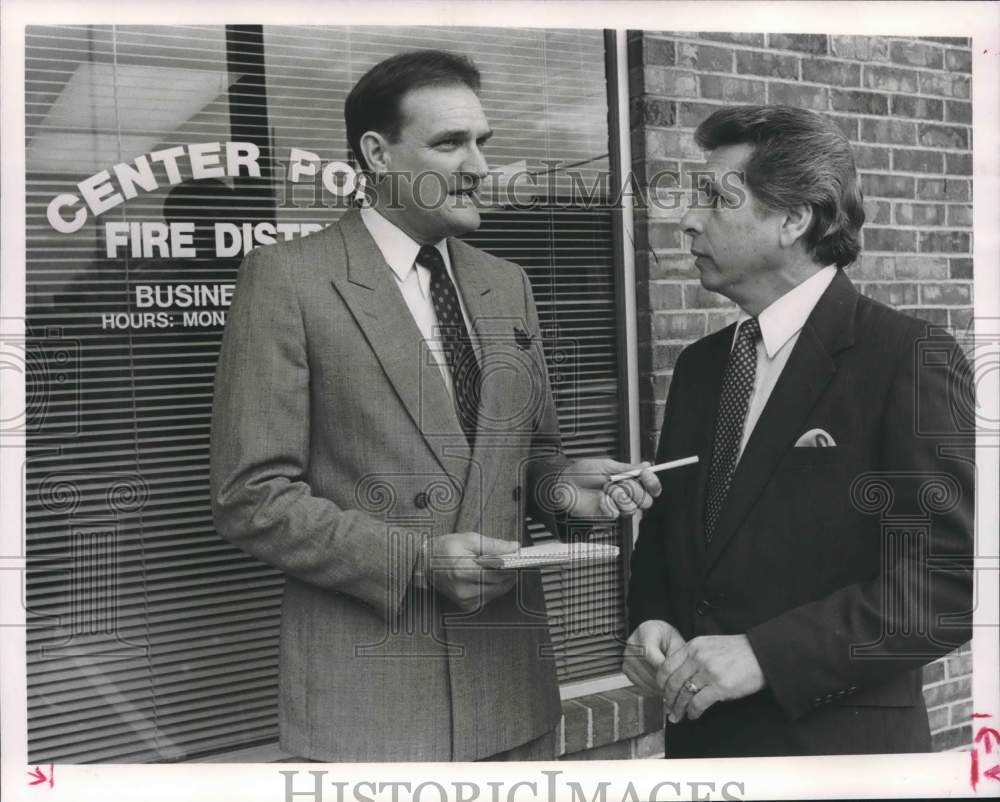 1989, Charles Poe, Reverend Dan Ronsisvalle, Center Point FD, Alabama - Historic Images