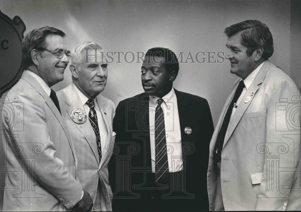 1984 Senator Denton & 3 men, Alabama Executive Committee Republican - Historic Images