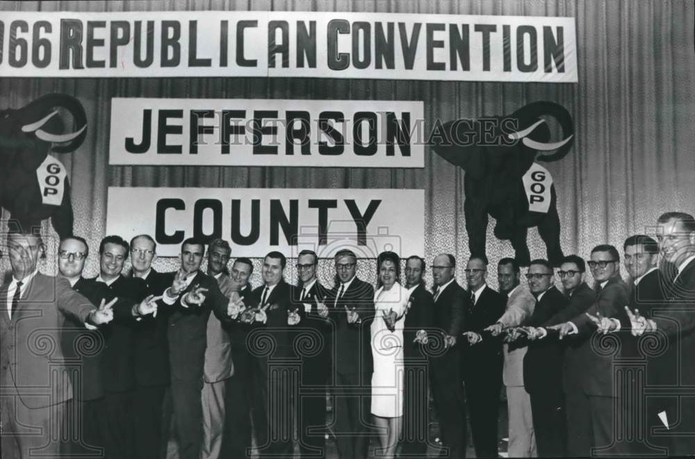 1966 Press Photo Jefferson County, Alabama, Republican Convention candidates - Historic Images