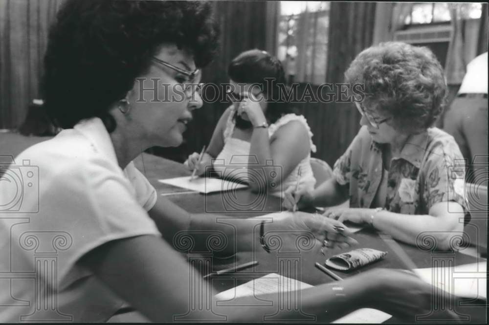 1980, Poll workers count votes in Pleasant Grove, Alabama - abna37505 - Historic Images