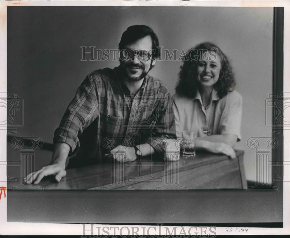 1990 Press Photo Martin Platt &amp; Chris Calloway Repertory Theatre Director - Historic Images