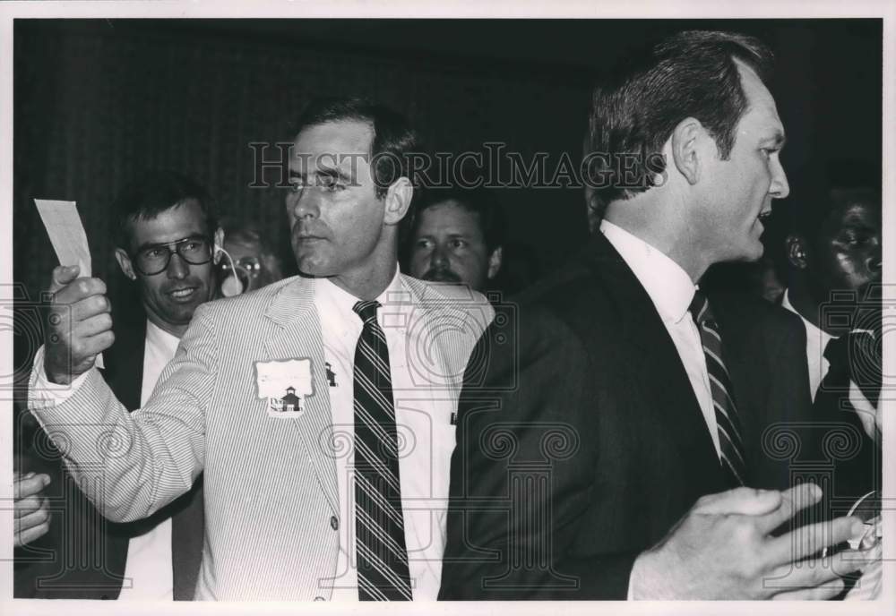 1990 Press Photo Don Siegelman, Candidate for Governor & John Hall, Staffer - Historic Images