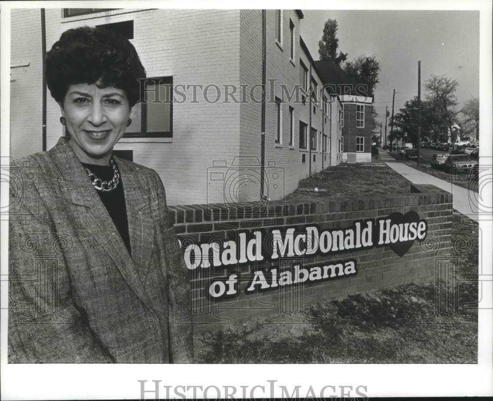 1991, Mary Ann Sharbel Next to Ronald McDonald House of Alabama - Historic Images