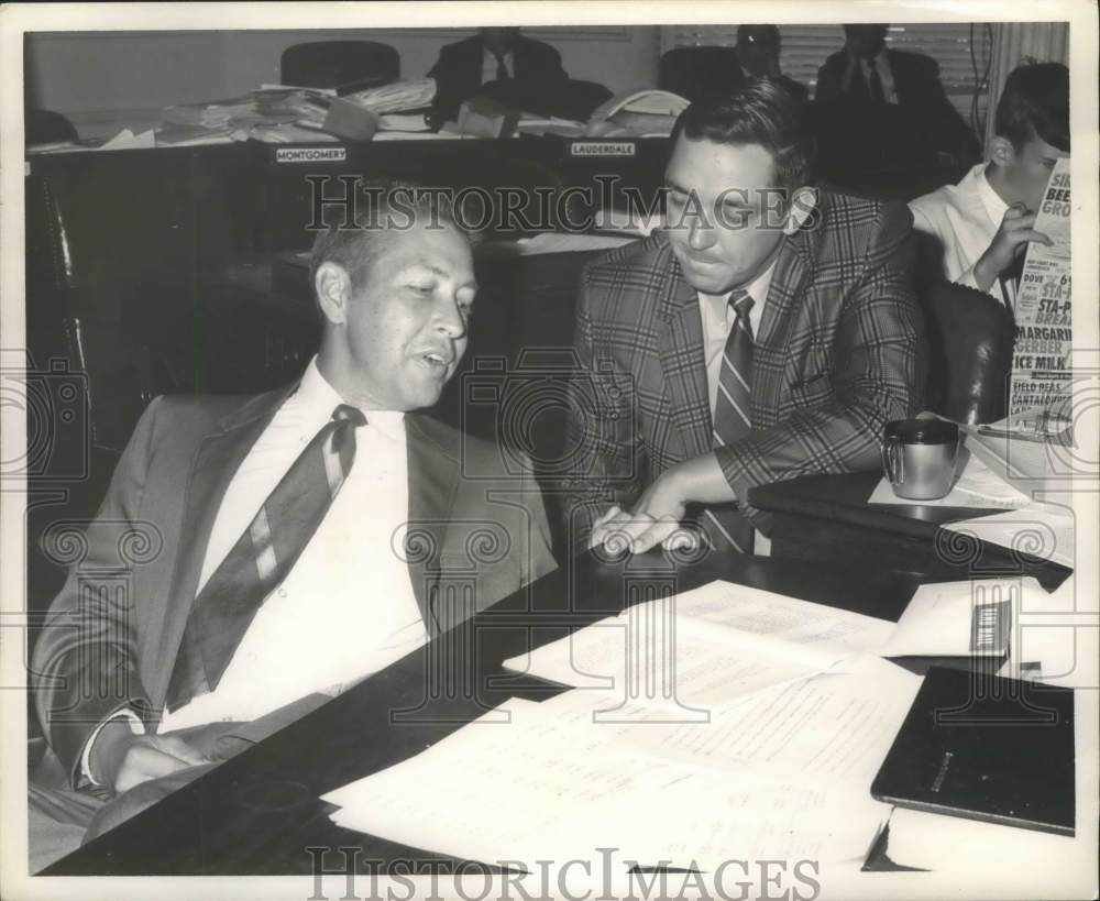 1970 State Senators Tom Radney (Tallapoosa) & Pat Lindsey (Choctaw) - Historic Images