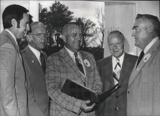 1975 Press Photo Men Honored at Agriculture Appreciation Day, Auburn University - Historic Images