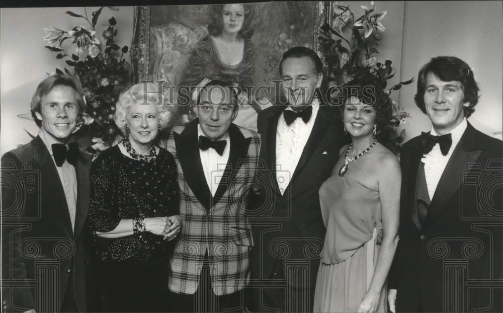 1979, Mr. &amp; Mrs. Robert Shook &amp; guests at party, Birmingham, Alabama - Historic Images