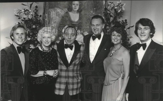 1979, Mr. & Mrs. Robert Shook & guests at party, Birmingham, Alabama - Historic Images