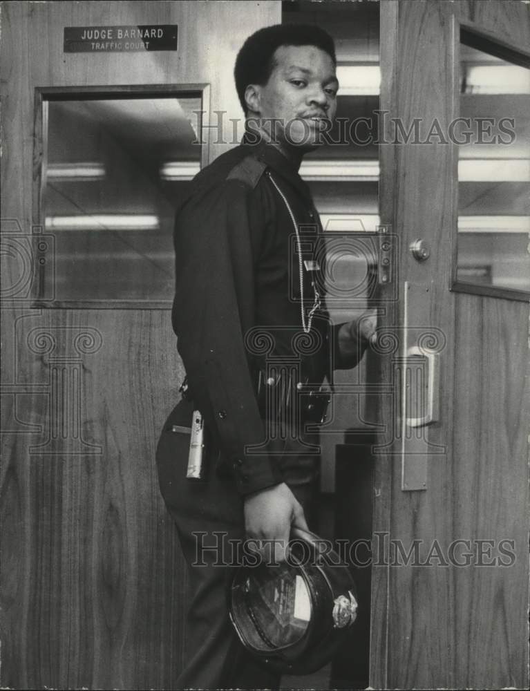 1972, Birmingham, AL policeman Charles E. Sherrod in uniform - Historic Images