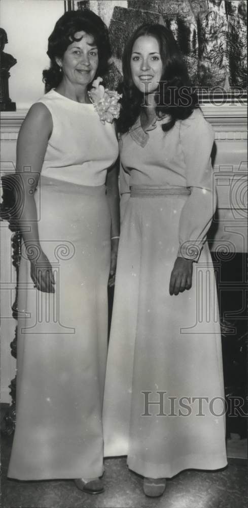 1973, Debutante Karen Shopfner with Mrs. Charles Shopfner - abna38125 - Historic Images