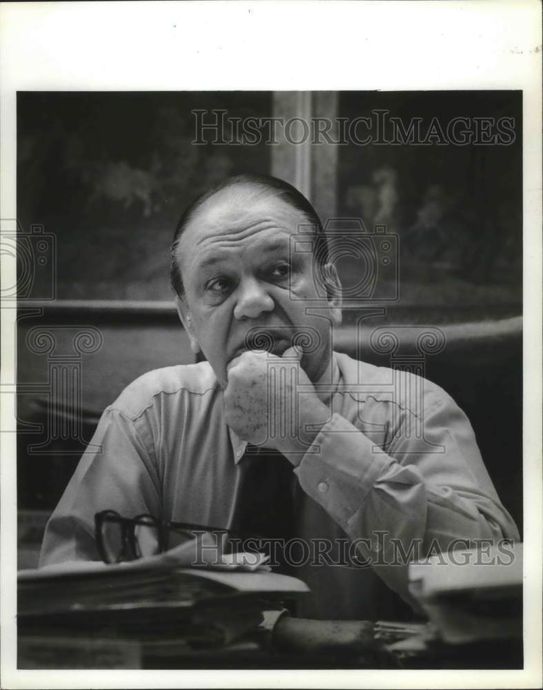 1982 Press Photo Jack Paden, Chamber president, Bessemer, Alabama, at meeting - Historic Images