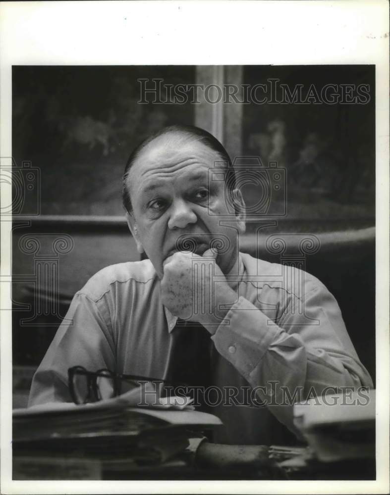1982 Press Photo Jack Paden, Chamber president, Bessemer, Alabama, at meeting - Historic Images